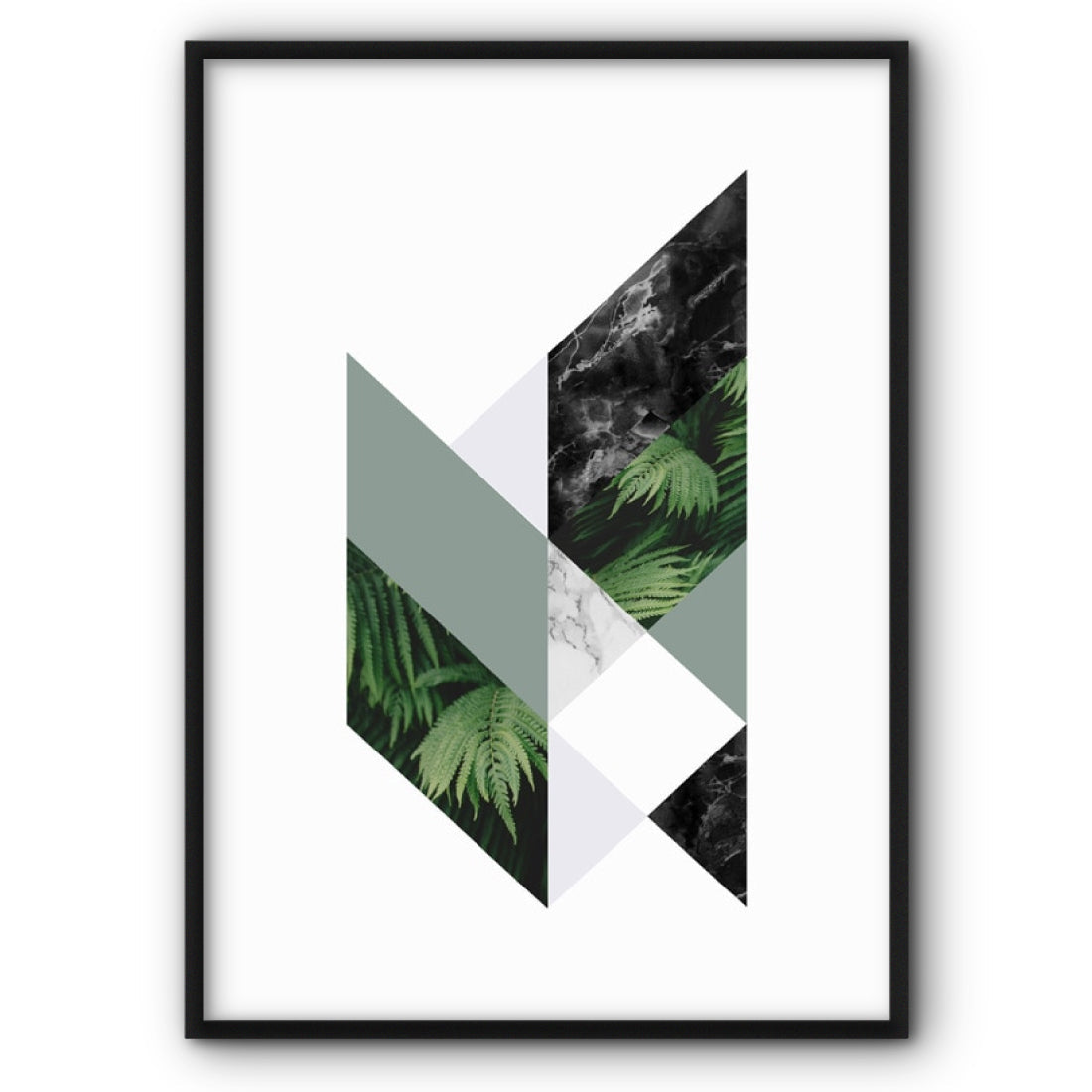 tropical-leaves-geometric-canvas-print