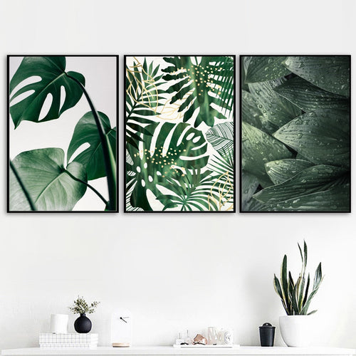 green-tropical-leaves-canvas-print